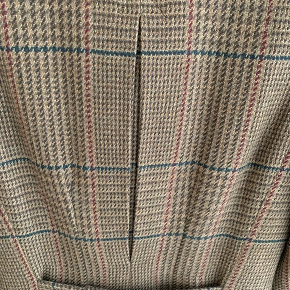 Ralph Lauren Double Breasted fitted and flare Plaid Coat with Leather Trim - Picture 3 of 13